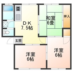 サンハイツイワタの物件間取画像